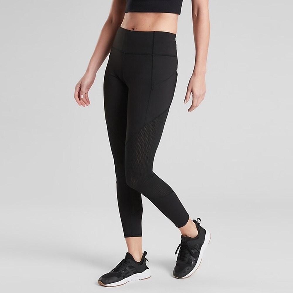 Athleta - Contender Mesh 7/8 Tight - Black